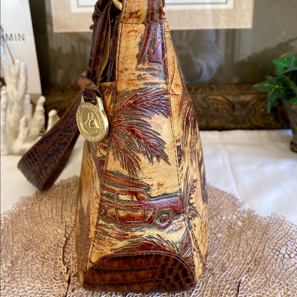 🌴1st Edition🌴CHOCOLATE COPA CABANA ISABELLE BRAHMIN +TORY BURCH BANANAS TASSEL - Picture 10 of 14